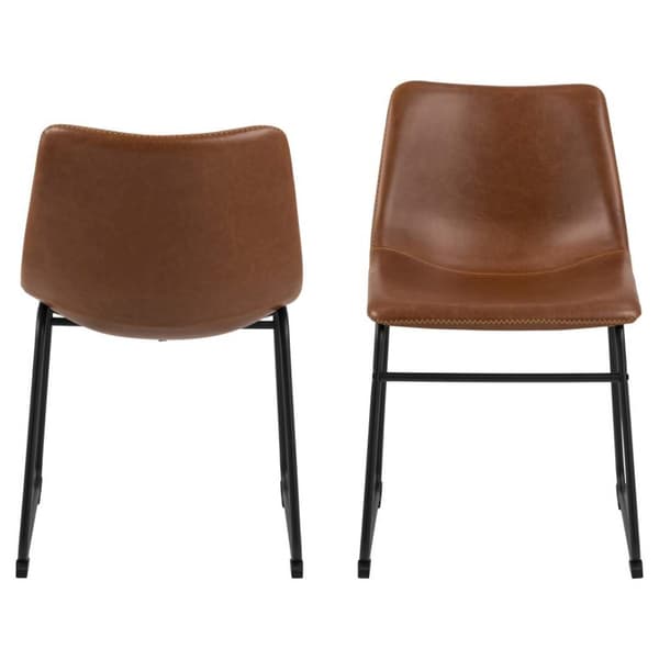 2 x Oregon spisestuestoler PU kunstskinn brun.