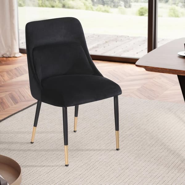 Rootz Modern Design Spisestuestol - Køkkenstol - Fløjlsbetræk - Metalben - 49cm x 85cm x 56cm