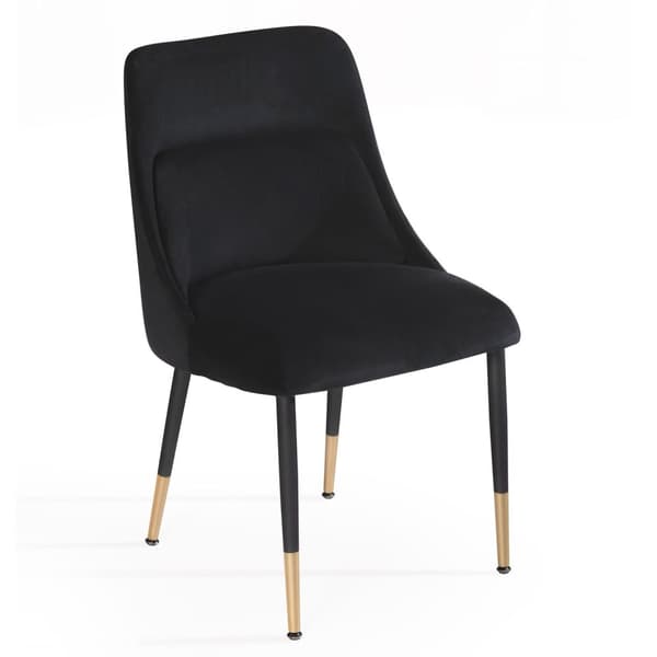 Rootz Modern Design Spisestuestol - Køkkenstol - Fløjlsbetræk - Metalben - 49cm x 85cm x 56cm