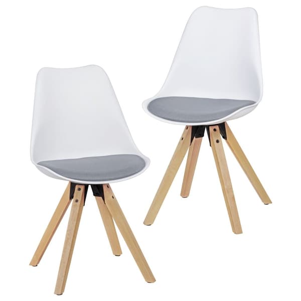 Rootz 2-osaiset ruokapöydän tuolit - Keittiötuolit - Modernit tuolit - Keinonahkainen päällinen - 49 cm x 87 cm x 52 cm - Tyylikäs muotoilu - Tukeva r