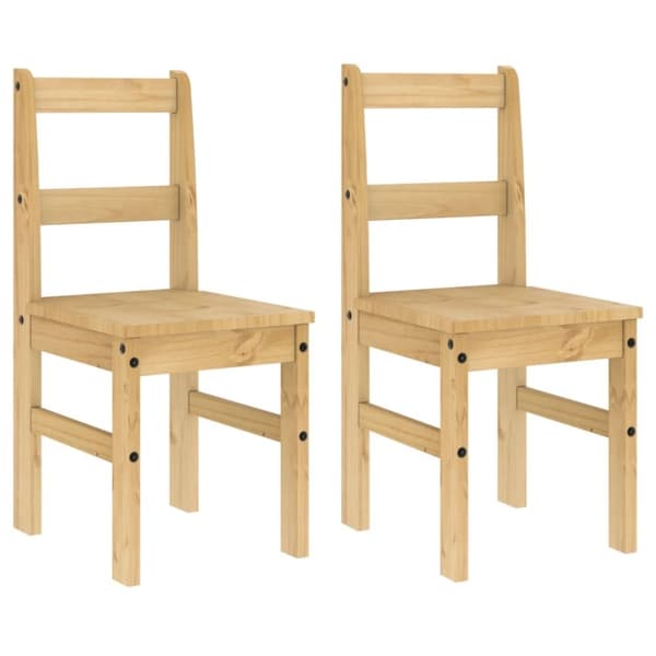 vidaXL Spisestoler 2 stk Panama 40x46x90 cm heltre furu