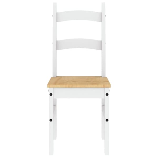 vidaXL Spisestoler 2 stk hvit 40x46x99 cm heltre furu