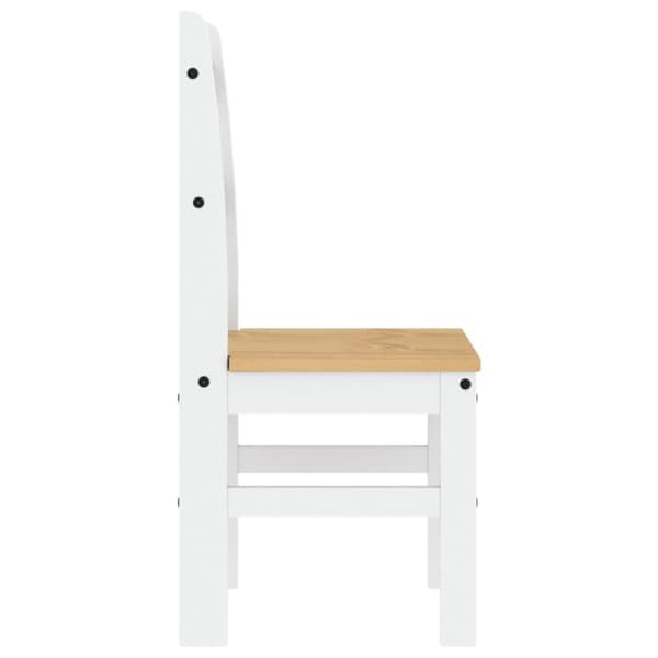 vidaXL Spisestoler 2 stk hvit 40x46x99 cm heltre furu