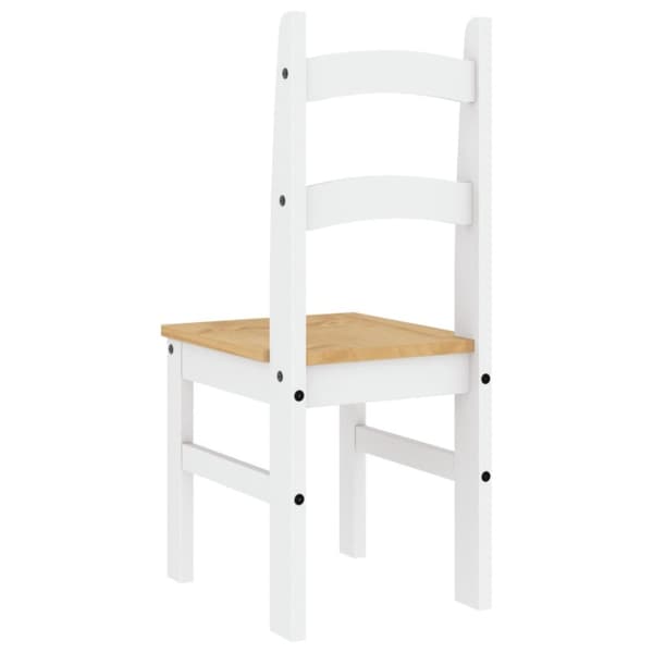 vidaXL Spisestoler 2 stk hvit 40x46x99 cm heltre furu
