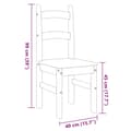 Miniatyrbilde 9 av 9: vidaXL Spisestoler 2 stk grå 40x46x99 cm heltre furu