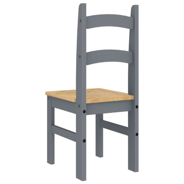 vidaXL spisebordsstole 2 stk. 40x46x99 cm massivt fyrretræ grå