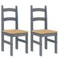 Miniatyrbillede 2 af 9: vidaXL spisebordsstole 2 stk. 40x46x99 cm massivt fyrretræ grå