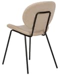Miniatyrbilde 7 av 10: Sett med 2 Spisestoler Taupe Armløs Benkapper Boucle Svarte Jernben Moderne Retro design