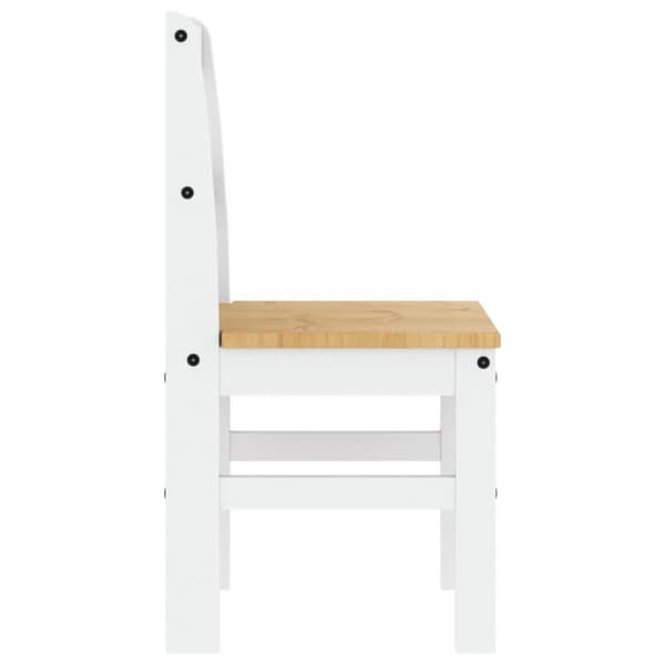 vidaXL Matstolar 2 st Panama vit 40x46x90 cm massiv furu