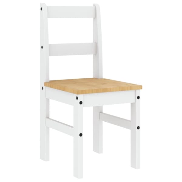 vidaXL Ruokatuolit 2 kpl Panama valkoinen 40x46x90 cm täysi mänty