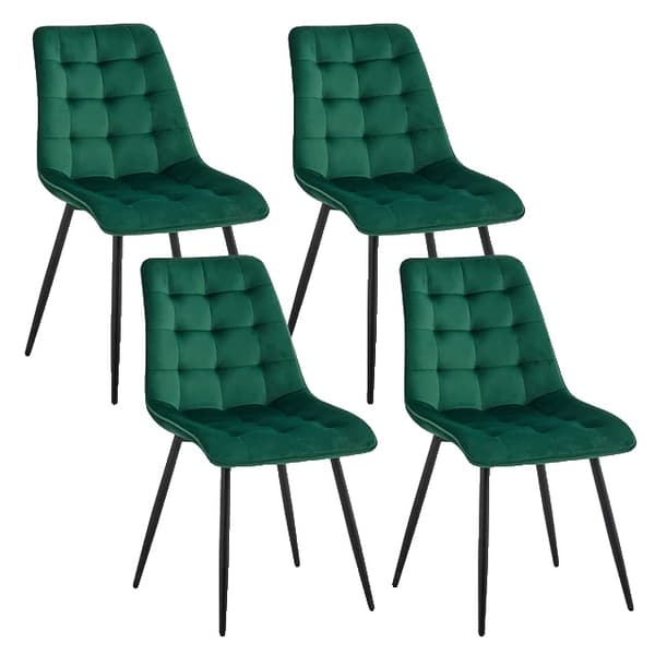 Matstolar, sammetsmaterial, modern design, Mörkgrå Green