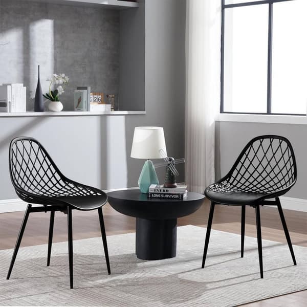 Rootz Modern ruokatuolisarja 4 kpl - Ergonomiset istuimet - Tyylikkäät keittiön tuolit - Kestävät, mukavat, helppo puhdistaa - Metallia ja PP - 52 cm