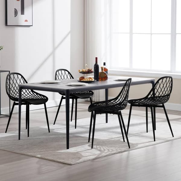 Rootz Modern ruokatuolisarja 4 kpl - Ergonomiset istuimet - Tyylikkäät keittiön tuolit - Kestävät, mukavat, helppo puhdistaa - Metallia ja PP - 52 cm