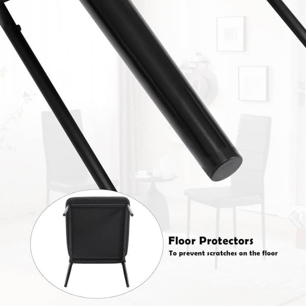 Rootz ruokapöydän tuolisarja 4 kpl - Korkeaselkänojat - Metallirunkoiset tuolit - Ergonominen muotoilu - Kestävä ja helppo puhdistaa - Liukumaton - Mu