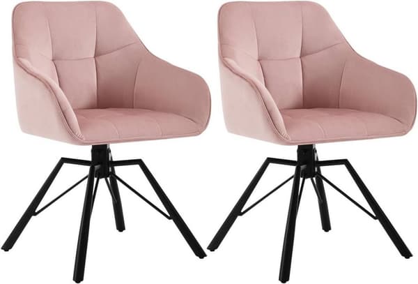 Rootz kääntyvä ruokatuoli - Pyörivä tuoli - Samettipehmustettu tuoli - Ergonominen muotoilu - Tukeva ja vakaa - Helppo koota - 58,5 cm x 82,5 cm x 54,