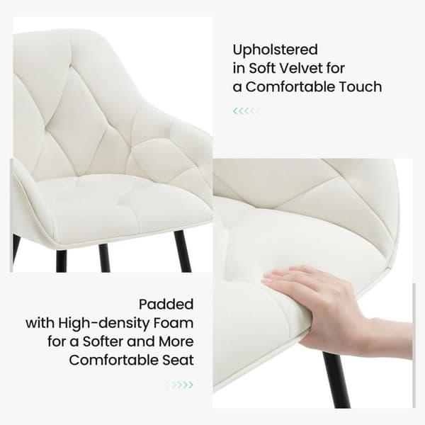 Rootz Velvet spisestuestol - Elegant stol - Komfortabel siddeplads - Luksuriøs fløjl - Holdbare metalben - Ergonomisk design - 56cm x 83,5cm x 53cm