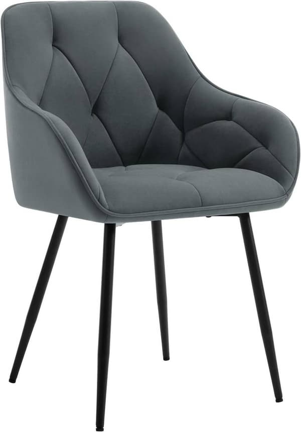 Rootz Velvet -ruokailutuoli - Tyylikäs tuoli - Mukavat istuimet - Ylellinen kosketus, kestävä metalli, Ergonominen muotoilu - 56 cm x 83,5 cm x 53 cm
