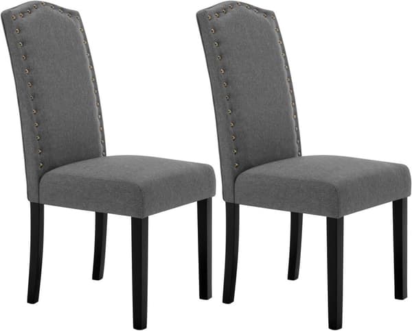 Rootz 2 ruokapöydän tuolin setti - Korkeaselkänojat - Pehmustetut tuolit - Ergonominen muotoilu - Kestävä massiivipuu - Lattian suojaus - 47 cm x 103