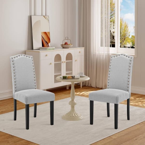 Rootz 6 ruokapöydän tuolin setti - Ergonomiset tuolit - Tyylikkäät istuimet - Mukava, kestävä, lattialle turvallinen - Pellava ja massiivipuu - 47 cm