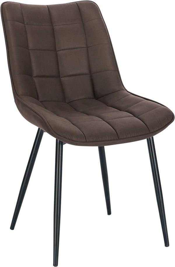 Rootz 6 ruokapöydän tuolin setti - Keittiötuolit - Modernit istuimet - Mukava Leathaire-kangas - Kestävä metallirunko - Ergonominen muotoilu - 85,5 cm