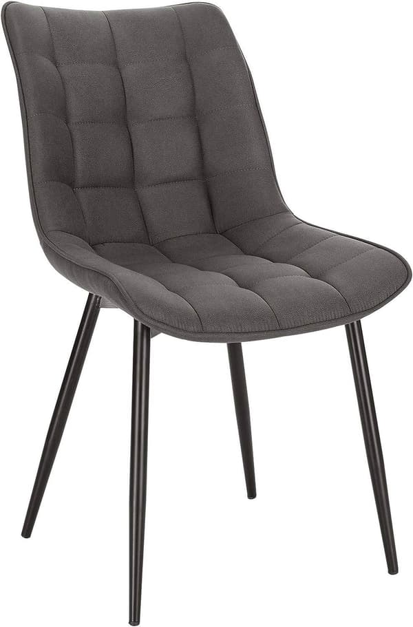 Rootz 6 ruokapöydän tuolin setti - Keittiötuolit - Modernit tuolit - Mukava Leathaire-kangas - Kestävä metallirunko - Ergonominen muotoilu - 46 cm x 4