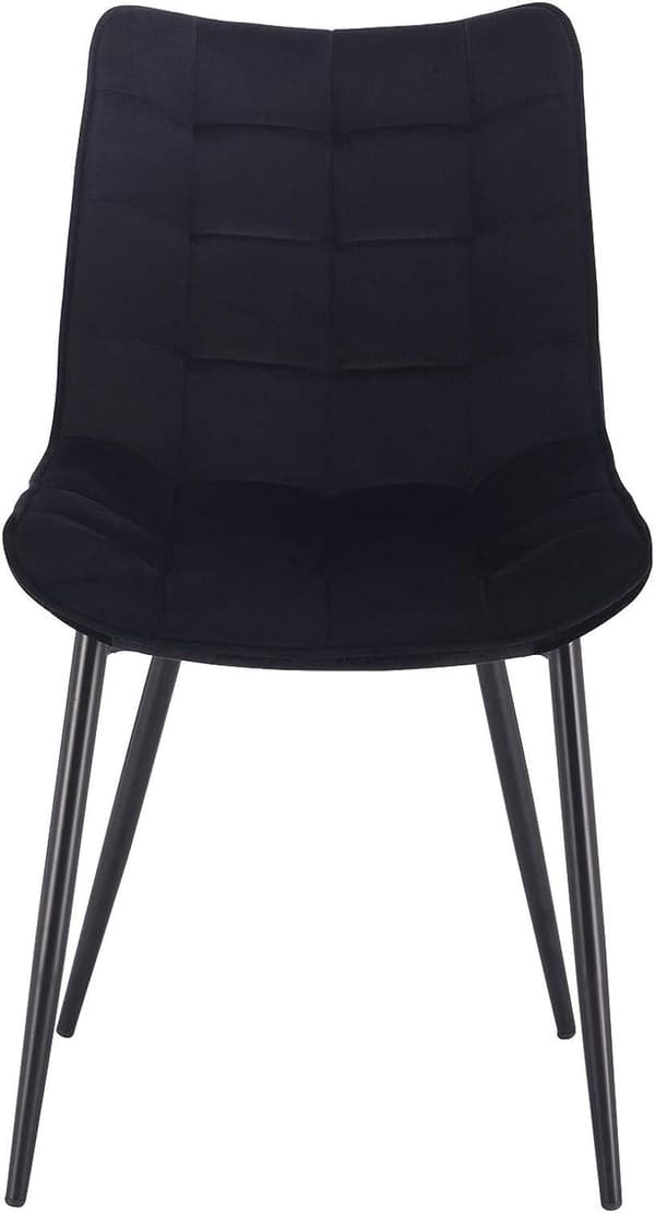 Rootz sæt med 8 spisestuestole - Fløjlssæde - Metalben - Komfortable og ergonomiske - Holdbar og langtidsholdbar - Gulvbeskyttelse - 85,5 cm x 46 x 40