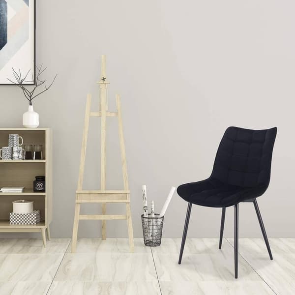 Rootz sæt med 8 spisestuestole - Fløjlssæde - Metalben - Komfortable og ergonomiske - Holdbar og langtidsholdbar - Gulvbeskyttelse - 85,5 cm x 46 x 40