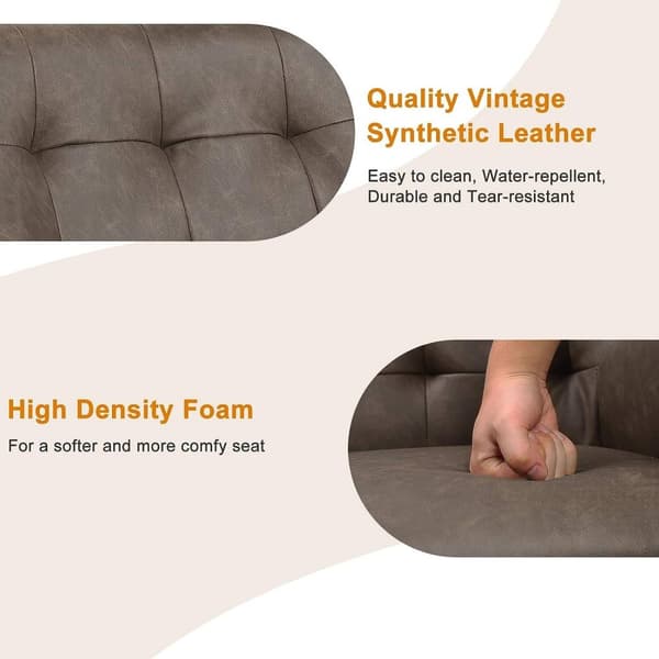 Rootz spisestuestole Sæt med 2 - Lænestole - Sæder i imiteret læder - Komfortable og ergonomiske - Robust metalstel - Moderne design - 57 cm x 80 cm x