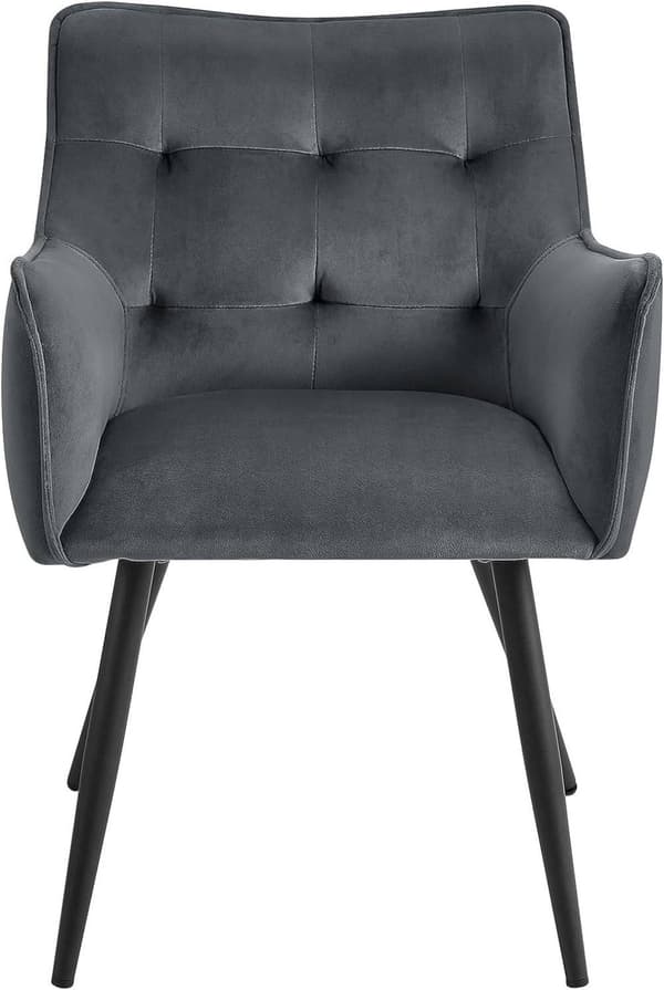 Rootz Velvet Dining Chair Set med 4 - Eleganta stolar - Bekväma sittplatser - Högdensitetsskum - Rejäla metallben - Ergonomisk design - 57cm x 80cm x