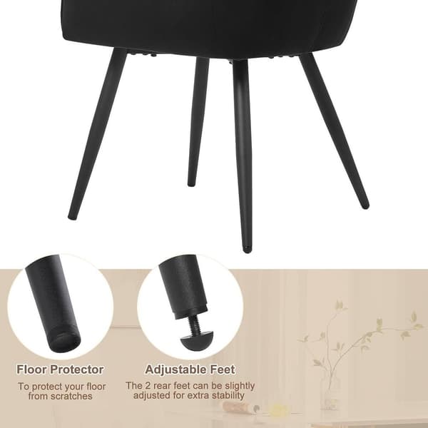 Rootz Velvet -ruokailutuolisarja 4 kpl - Tyylikkäät tuolit - Mukavat istuimet - Tiheävaahto - Tukeva metallirunko - Ergonominen muotoilu - 57 cm x 80