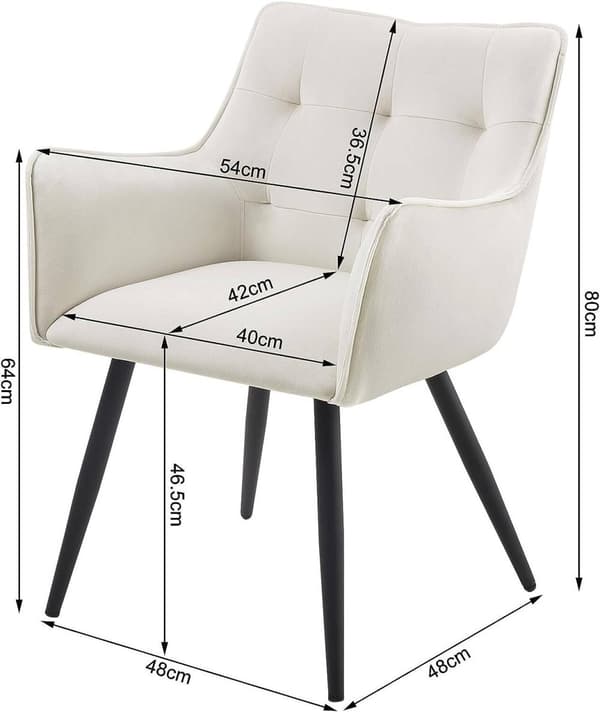 Rootz Velvet -ruokailutuolit - 4 kpl:n setti - Mukavat istuimet - Tyylikäs ja kestävä - Ergonominen muotoilu - Velvet & Metal - 57cm x 80cm x 57cm