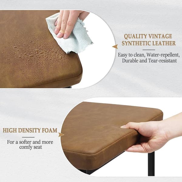 Rootz-ruokailutuolisarja 4 kpl - Keittiötuolit - Keinonahkatuolit - Mukavat istuimet - Ergonominen selkätuki - Kestävät metallijalat - 42 cm x 94,5 cm