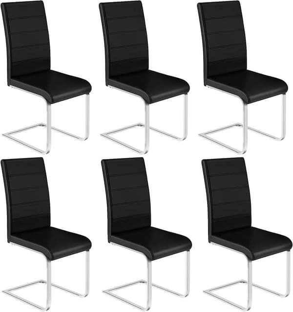 Rootz Modern ruokapöydän tuolisarja - Tyylikäs istuin - Mukavat tuolit - Kestävä muotoilu - Keinonahka ja metalli - 41 cm x 100 cm x 55,5 cm
