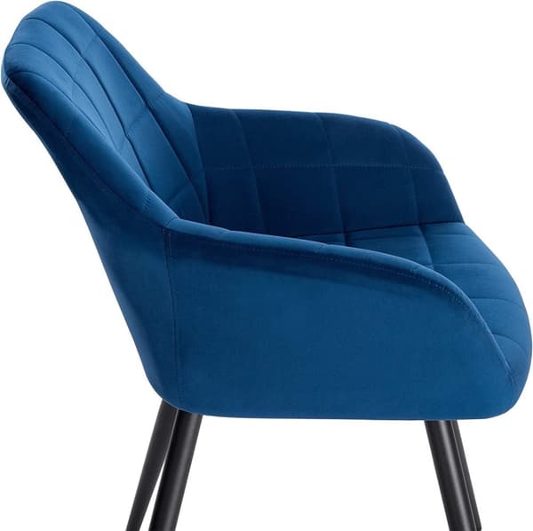 Rootz sæt med 6 spisestuestole - Lænestole - Fløjlssæder - Komfortabel og ergonomisk - Holdbar metalramme - Alsidig stil - 49 cm x 43 cm x 81 cm