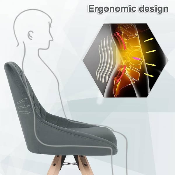 Rootz Velvet Drejelig spisestuestol - Roterende stol - Ergonomisk stol - Luksuriøs komfort - Holdbart design - Alsidig brug - 84cm x 40cm x 41cm