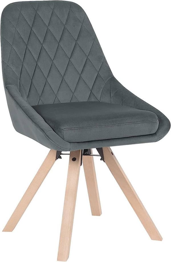 Rootz Velvet Drejelig spisestuestol - Roterende stol - Ergonomisk stol - Luksuriøs komfort - Holdbart design - Alsidig brug - 84cm x 40cm x 41cm