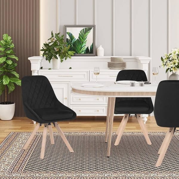 Rootz 2 ruokapöydän tuolin setti - Kääntötuolit - Velvet-istuimet - Ergonominen muotoilu - Kestävä - 360° kääntyvä toiminnallisuus - 84cm x 40cm x 41c