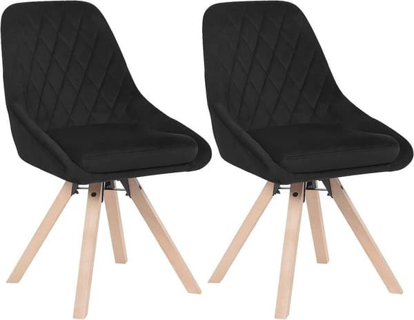Rootz 2 ruokapöydän tuolin setti - Kääntötuolit - Velvet-istuimet - Ergonominen muotoilu - Kestävä - 360° kääntyvä toiminnallisuus - 84cm x 40cm x 41c