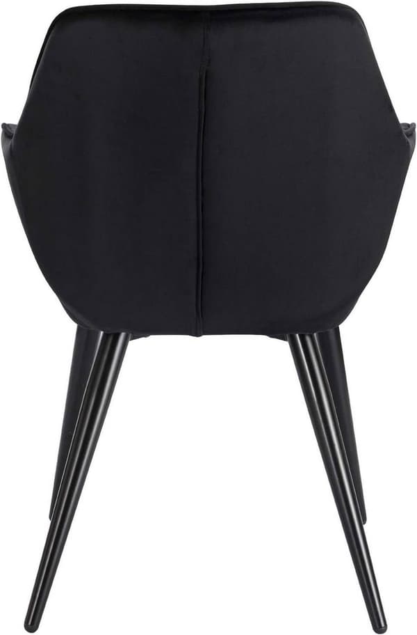 Rootz sæt med 6 spisestuestole i fløjl - Polstrede stole - Komfortable siddepladser - Højdensitetsskum - Holdbare metalben - Justerbare fodpuder - 84