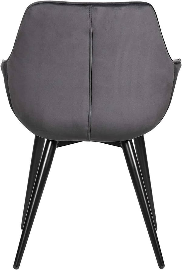 Rootz sæt med 6 spisestuestole i fløjl - Komfortable stole - Stilfulde siddepladser - Højdensitetsskum - Robuste metalben - Justerbare fodpuder - 84 c