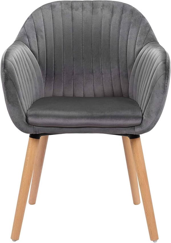 Rootz Velvet spisestuestolesæt - Ergonomisk stol - Stilfuld siddeplads - Komfortabel, holdbar, nem montering - Fløjl, massivt træ, metal - 81 cm x 40