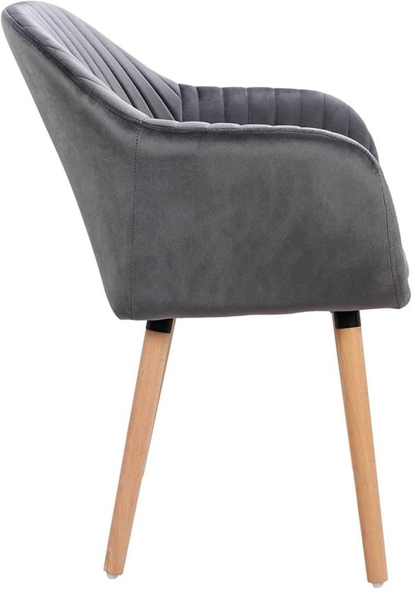 Rootz Velvet spisestuestolesæt - Ergonomisk stol - Stilfuld siddeplads - Komfortabel, holdbar, nem montering - Fløjl, massivt træ, metal - 81 cm x 40
