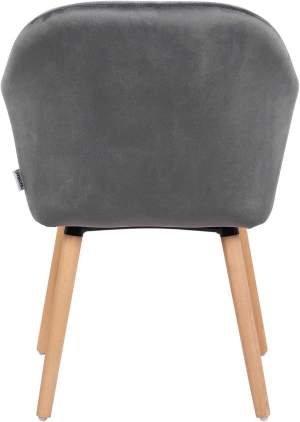 Rootz Velvet spisestuestolesæt - Ergonomisk stol - Stilfuld siddeplads - Komfortabel, holdbar, nem montering - Fløjl, massivt træ, metal - 81 cm x 40