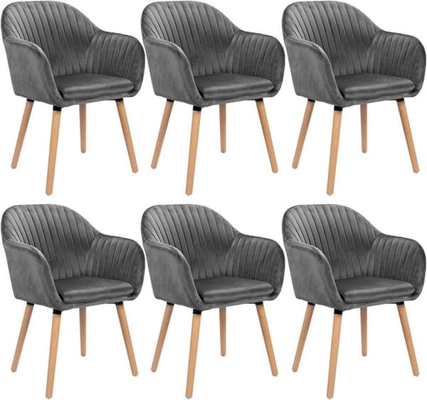 Rootz Velvet -ruokailutuolisarja - Ergonominen tuoli - Tyylikäs istuin - Mukava, kestävä, helppo koota - Velvet, massiivipuu, metalli - 81 cm x 40 cm