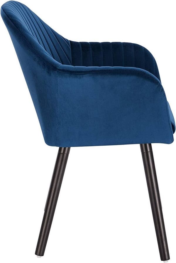 Rootz sæt med 6 spisestuestole - Fløjlspolstret - Køkkenstole - Ergonomisk støtte - Nem montering - Holdbar konstruktion - 81 cm x 40 cm x 40 cm