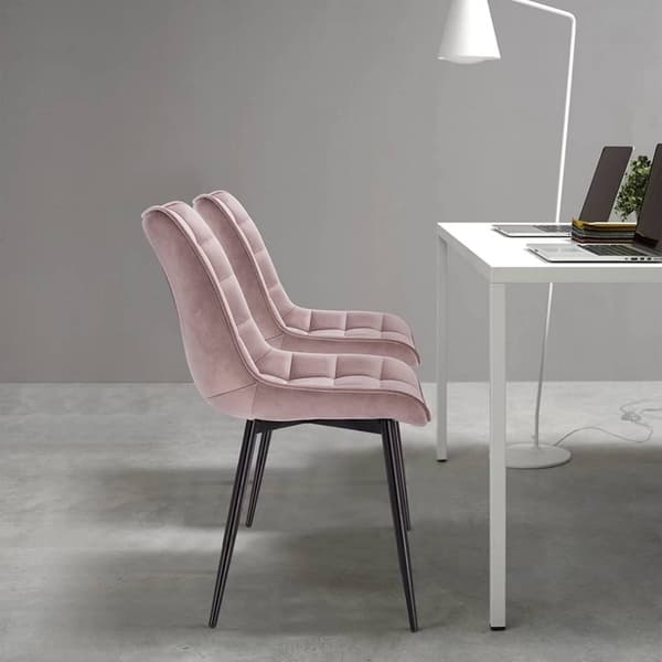 Rootz Velvet Dining Chair - Elegant Stol - Bekväma sittplatser - Plysch sammet, Ergonomiskt stöd, Slitstark metallram - 85,5 cm x 46 cm x 40,5 cm