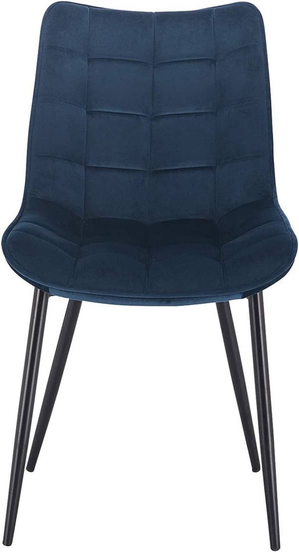 Rootz Velvet -ruokailutuolit - Mukavat tuolit - Tyylikkäät istuimet - Ylellinen sametti, Ergonominen muotoilu, Kestävä metallirunko - 46 cm x 40,5 cm