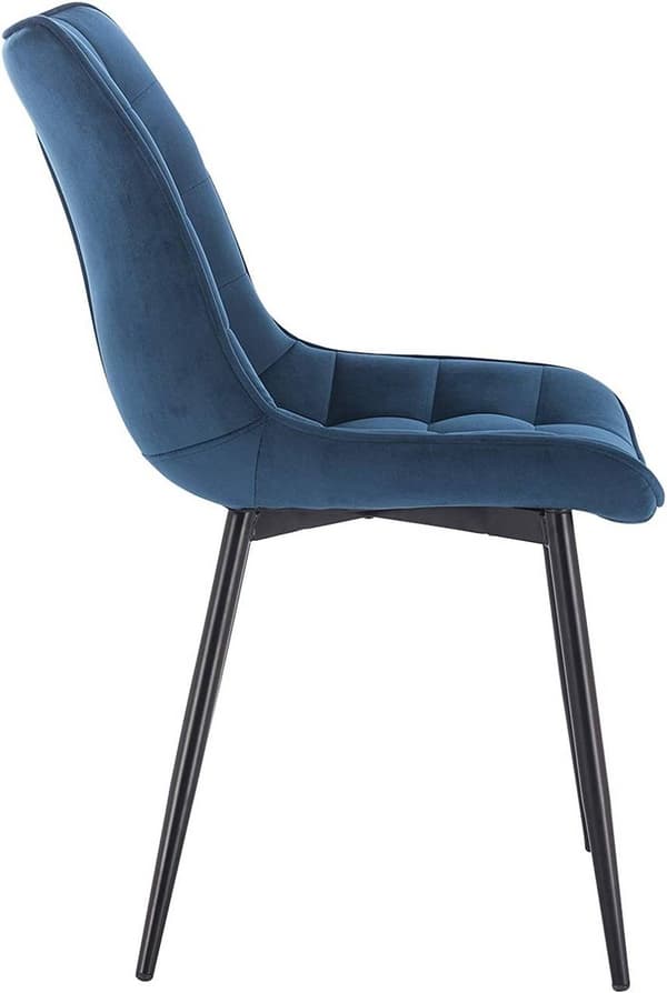 Rootz Velvet -ruokailutuolit - Mukavat tuolit - Tyylikkäät istuimet - Ylellinen sametti, Ergonominen muotoilu, Kestävä metallirunko - 46 cm x 40,5 cm