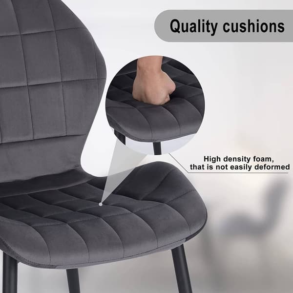 Rootz Velvet -ruokailutuolisarja 4 kpl - Mukavat tuolit - Tyylikkäät istuimet - Repeämätöntä samettia, Ergonominen muotoilu, Kestävä metallirunko - 47