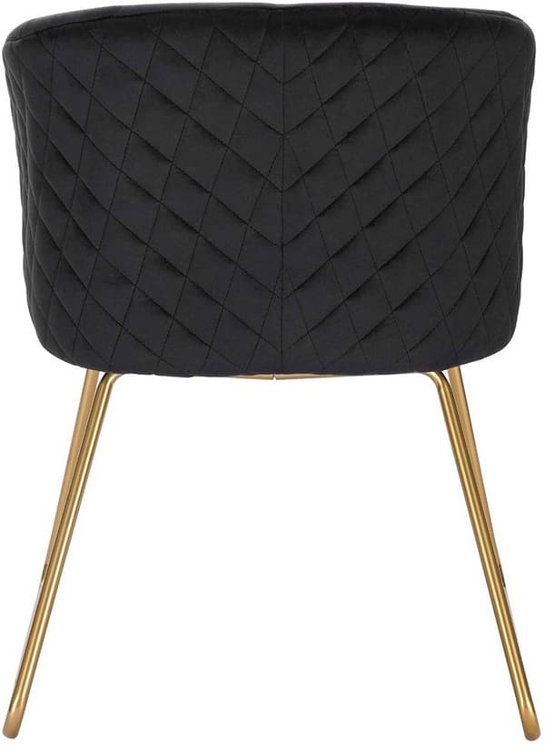 Rootz Velvet spisestuestole Sæt med 6 - Gyldne metalben - Elegante siddepladser - Komfortable og holdbare - Ergonomisk design - Skridsikker - Nem mont